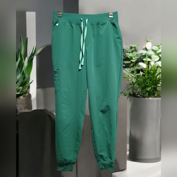 Figs Pants - Figs Teal Green Drawstring Jogger Pants